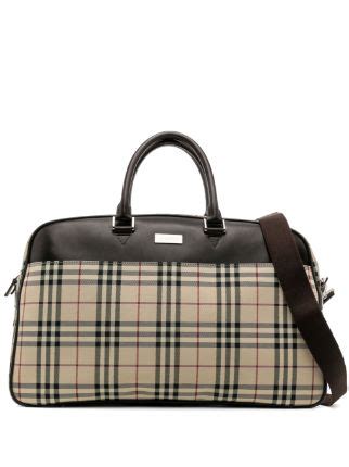 burberry canvas check duffle pre-owned|burberry purses for sale.